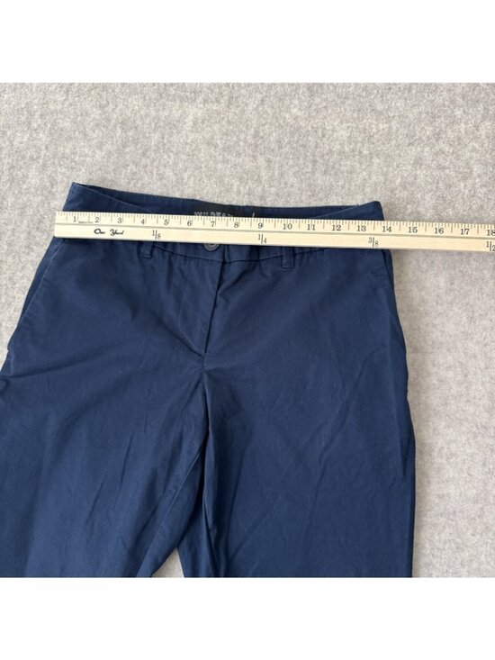 WildFang Essential Trouser Womens 0 Navy Slim Leg Ankle Length - Picture 4 of 16